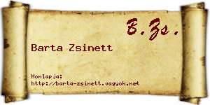 Barta Zsinett névjegykártya